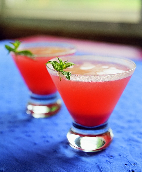Strawberry-Rhubarb Mojito