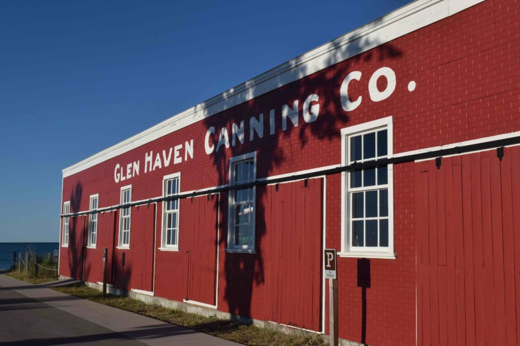Once a cannery, now the Glen Haven boat museum.