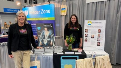 Foreword reviews founder and staff at an event